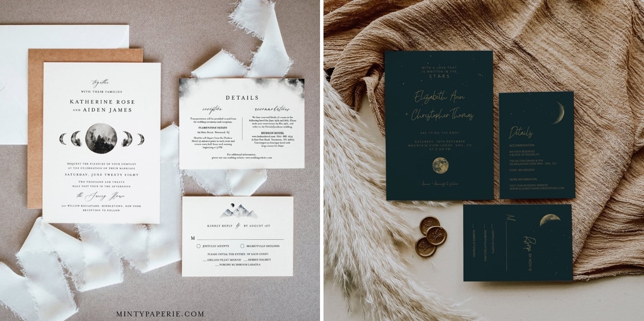 celestial wedding invitations