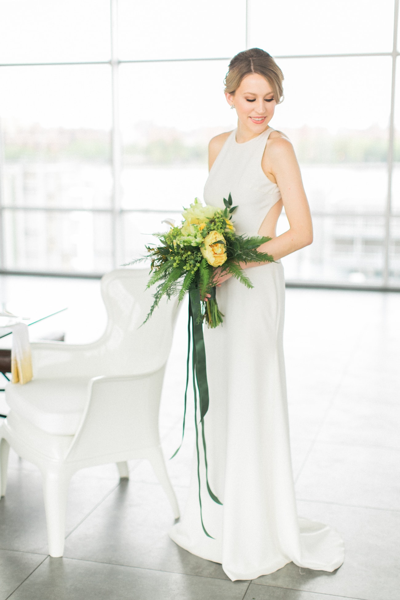 Backless Sarah Seven Wedding Dress | Credit: Ruth Eileen Photography