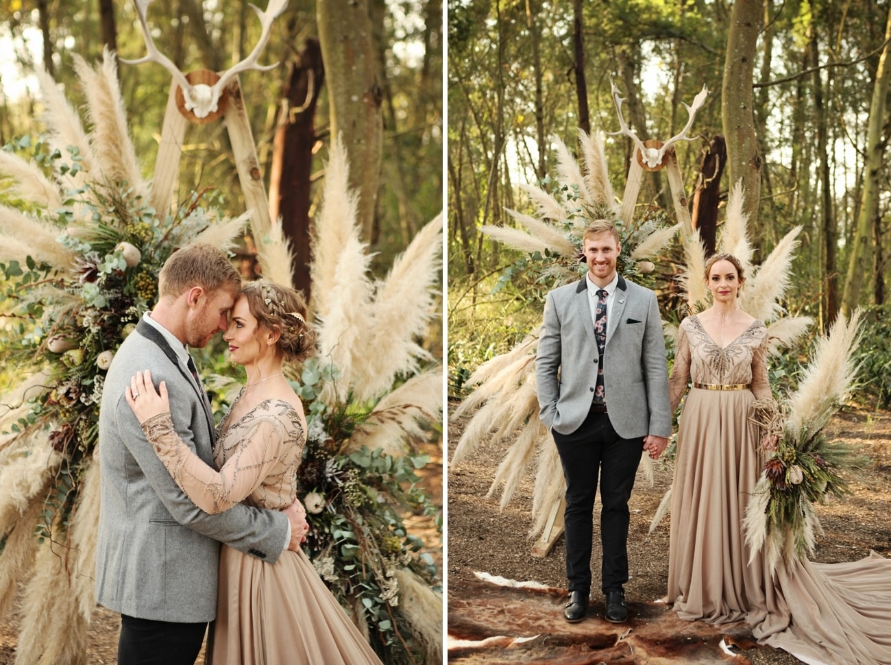 Boho Luxe Forest Wedding | Credit: Carmen Roberts (21)