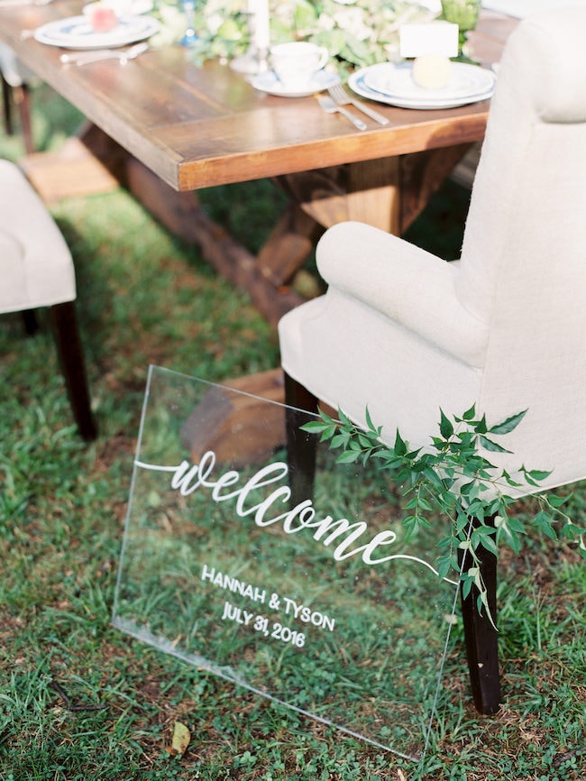 Acrylic Wedding Welcome Sign