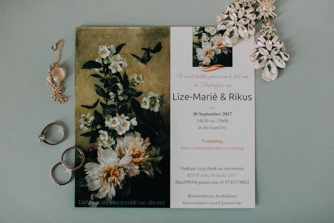 Botanical Painting Wedding Invitation | Image: Michelle du Toit