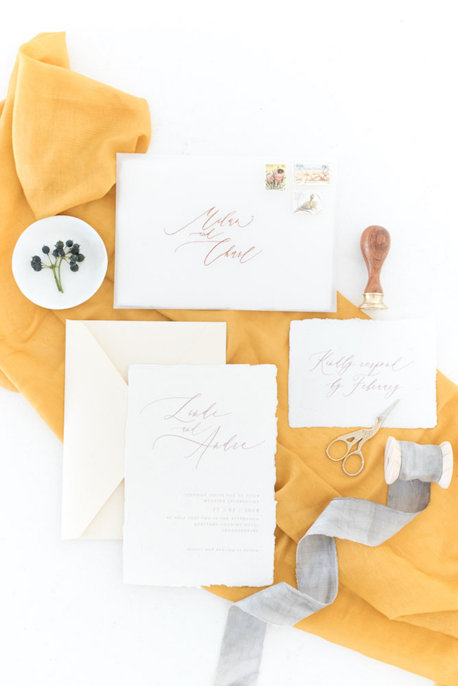 Fall Invitation Suite | Image: Cara Faye Weddings