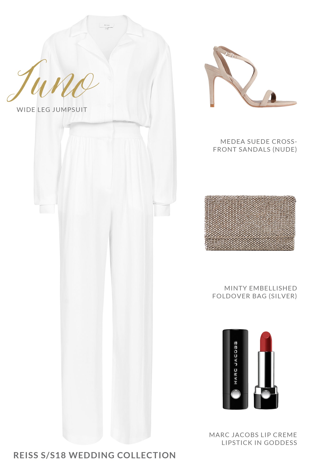 White Jumpsuit for Female Wedding Guests