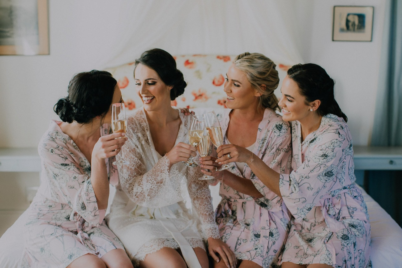 Botanical Bridesmaid Robes | Image: Michelle du Toit