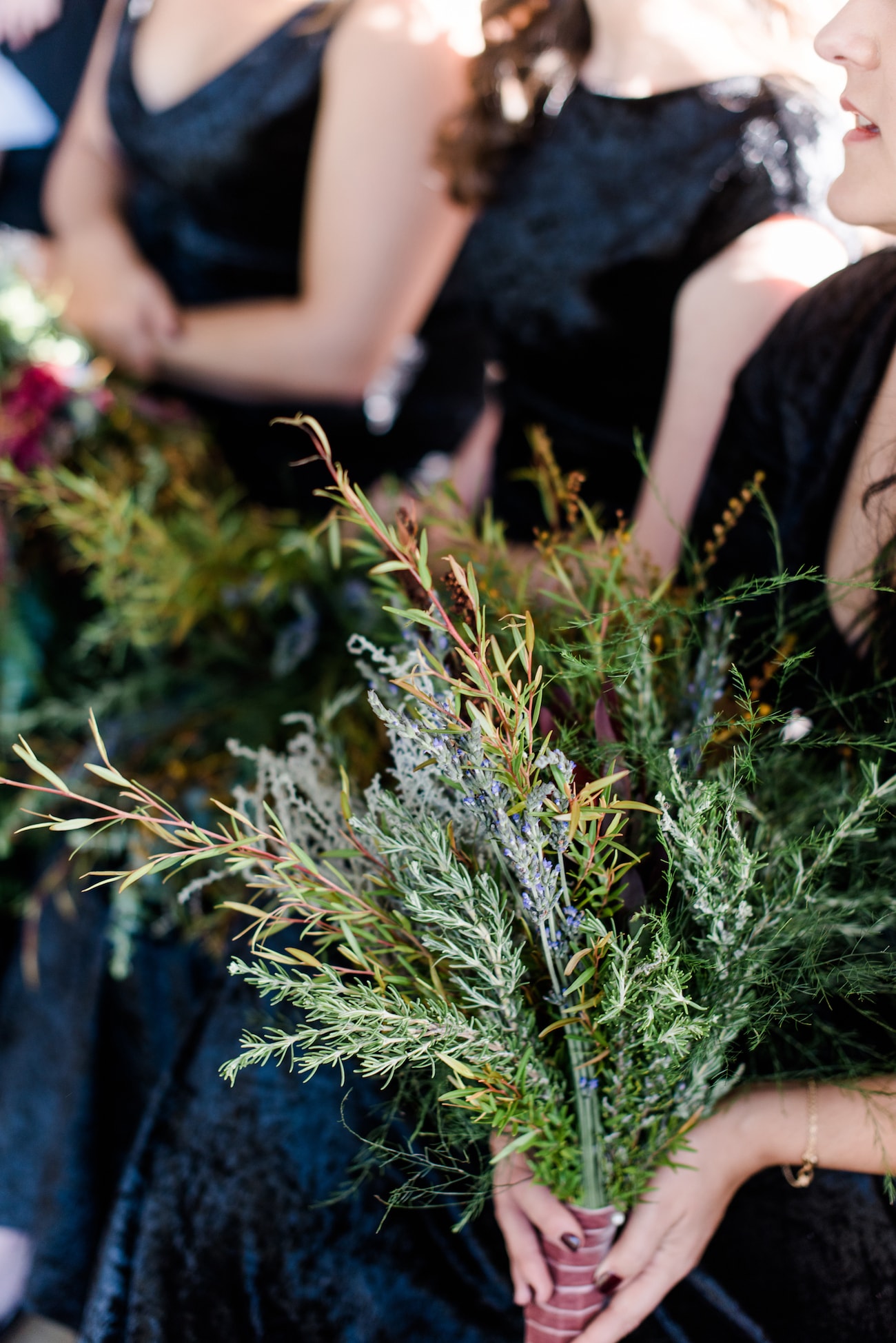 Herb Bridesmaid Bouquets | Image: Roxanne Davison