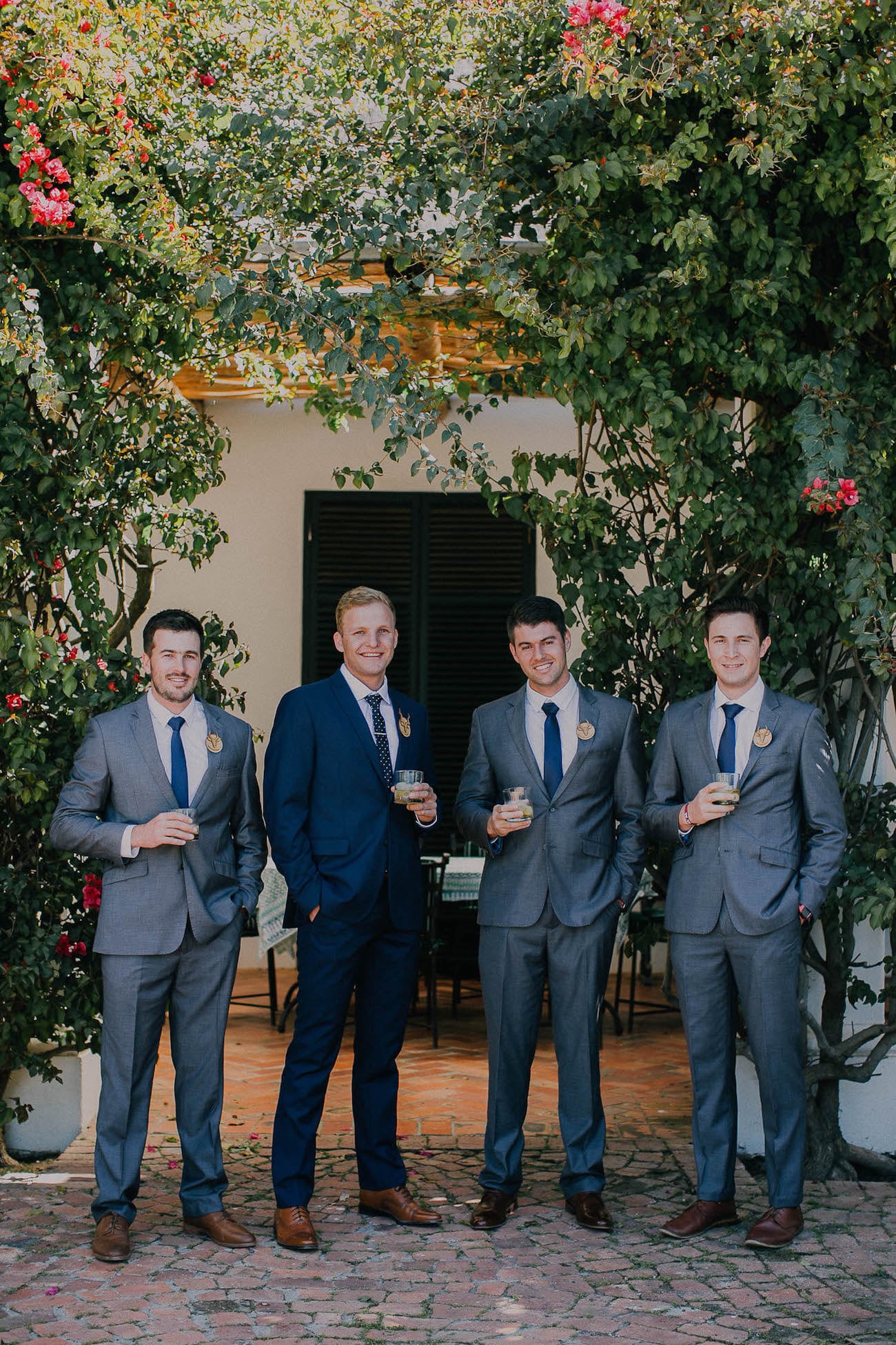 Groomsmen in Shades of Blue | Image: Michelle du Toit