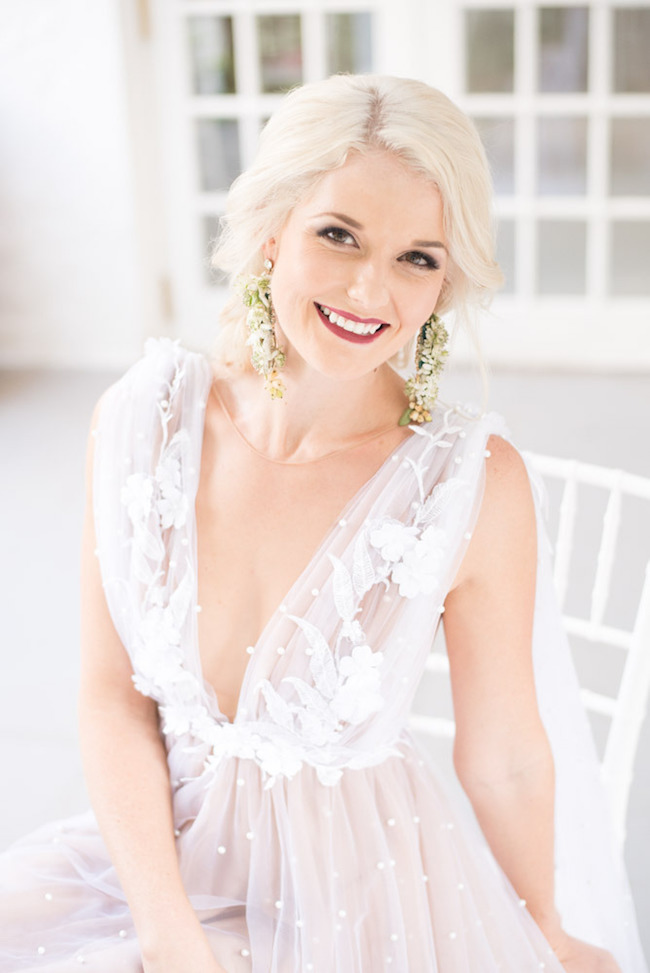 Blush Sheer Wedding Dress | Image: Cara Faye Weddings