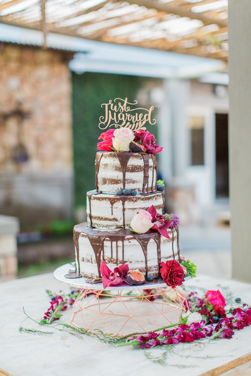 Naked Chocolate Drip Drizzle Cake | Image: Grace Studios