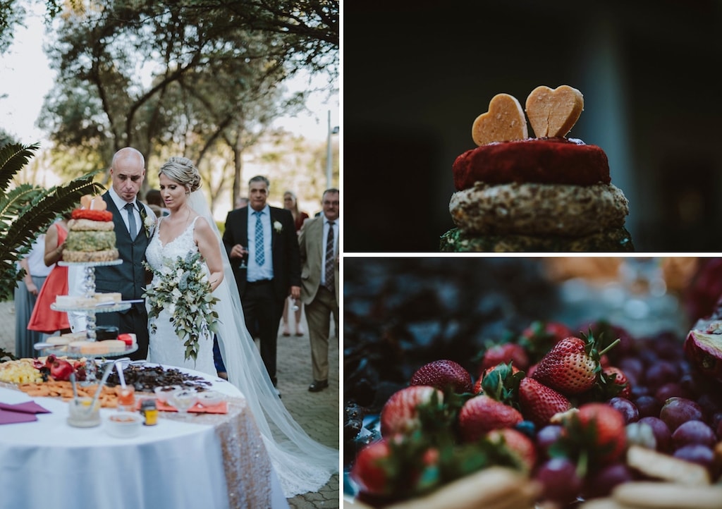 Cheese Wheel Wedding Cake | Image: Jessica J Photography