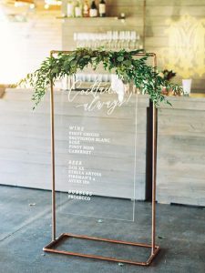 Transparent Wedding Signage