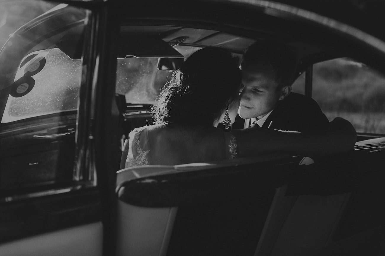 Bride & Groom in Car | Image: Michelle du Toit