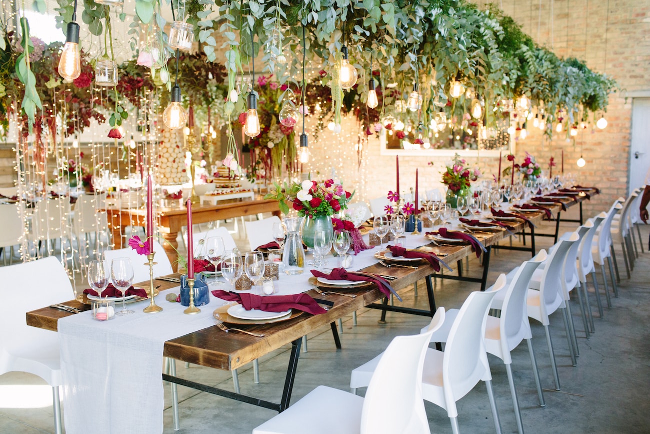 Hanging Wedding Decor & Florals | Image: Tasha Seccombe