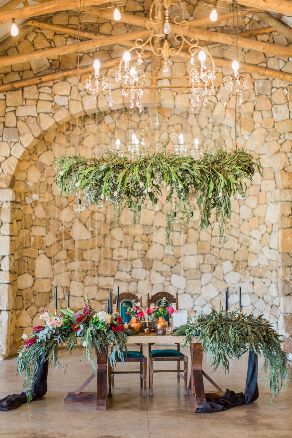 Jewel Tone Sweetheart Table | Image: Grace Studios