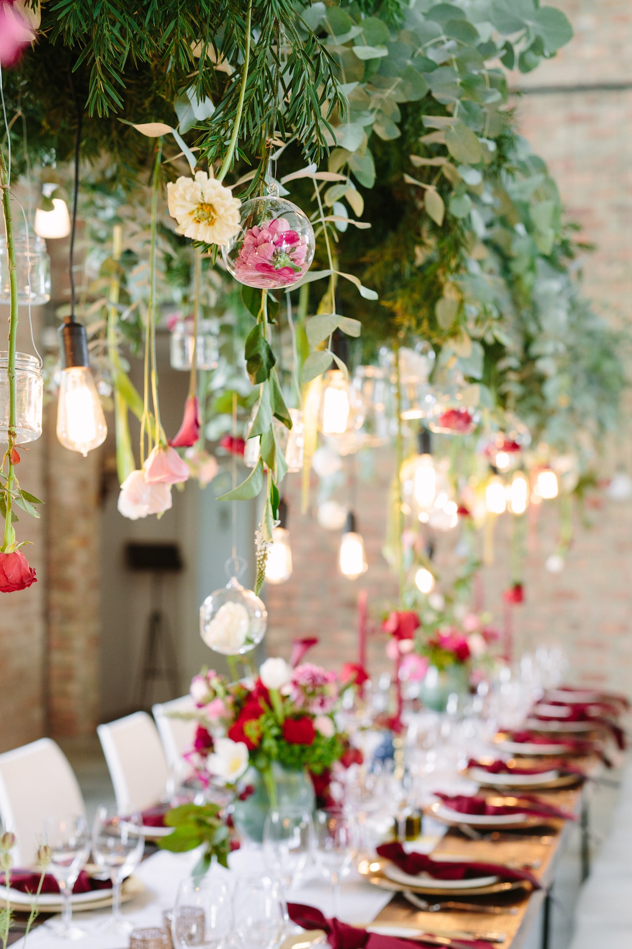 Hanging Lights & Flowers | Image: Tasha Seccombe