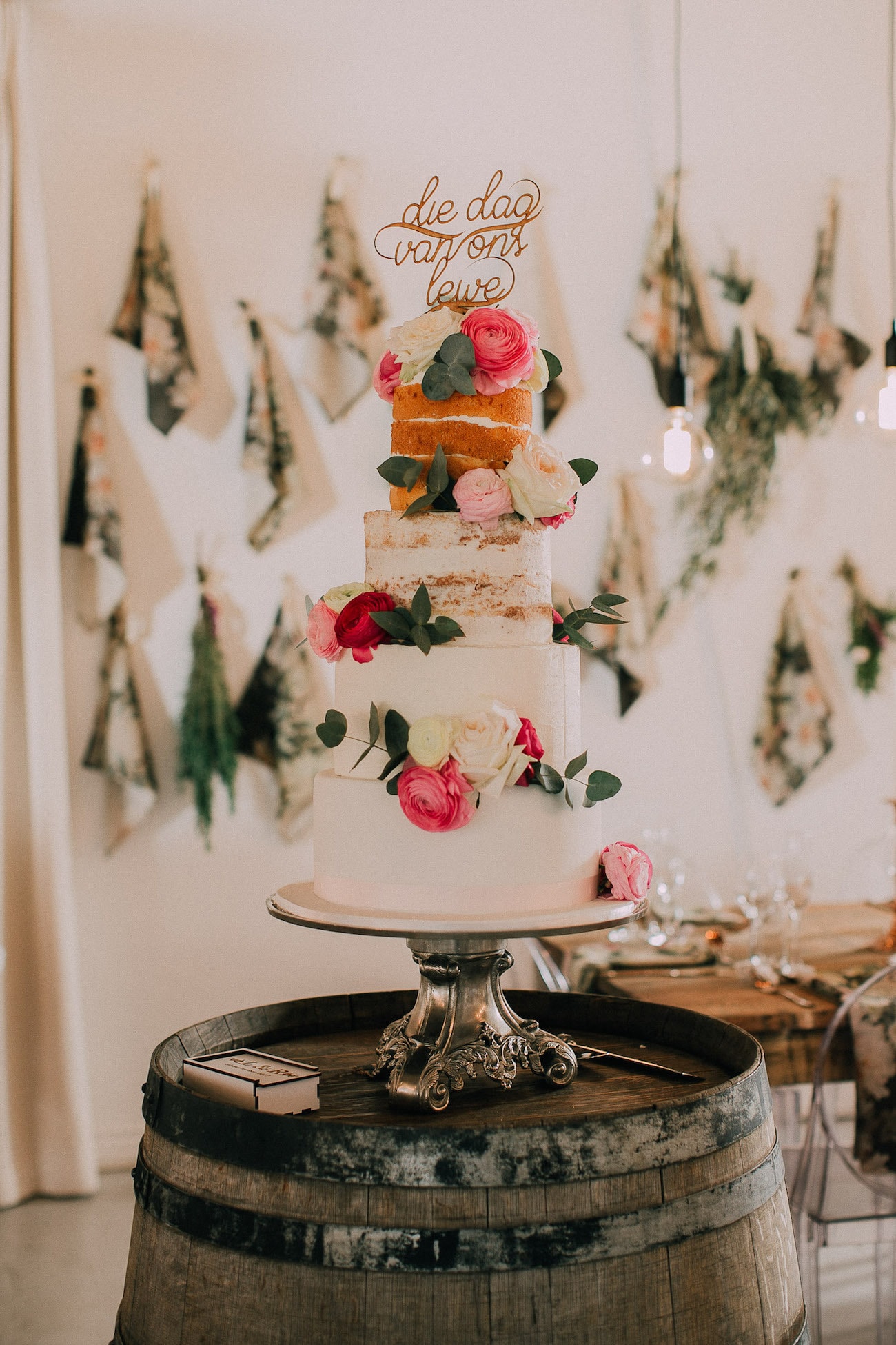 Semi Naked Wedding Cake | Image: Michelle du Toit