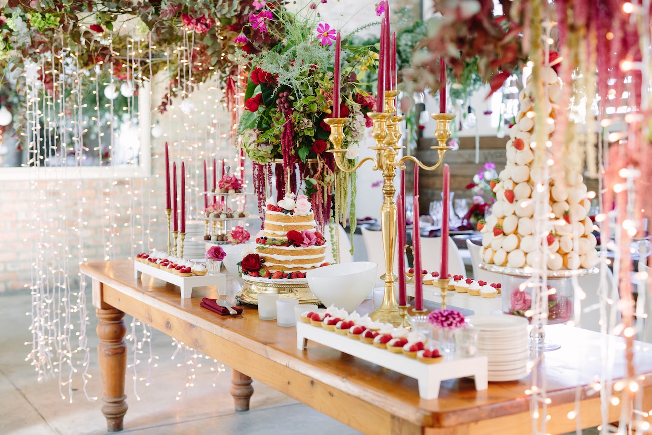 Whimsical Rustic Wedding Dessert Table | Image: Tasha Seccombe