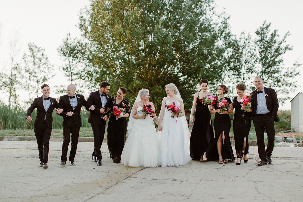 Bold Feminine Industrial Same Sex Wedding | Image: Jenni Elizabeth