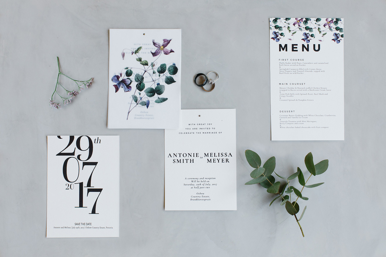 Pastel Botanical Invitation Suite | Image: Rensche Mari