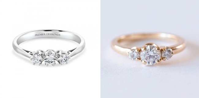 15 Meghan Markle Style Trinity Engagement Rings | SouthBound Bride