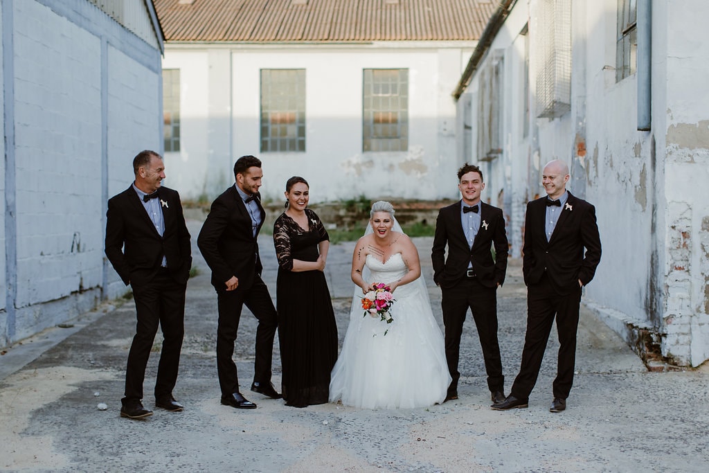 Bride with Bridesmaid and Bridesmen | Image: Jenni Elizabeth