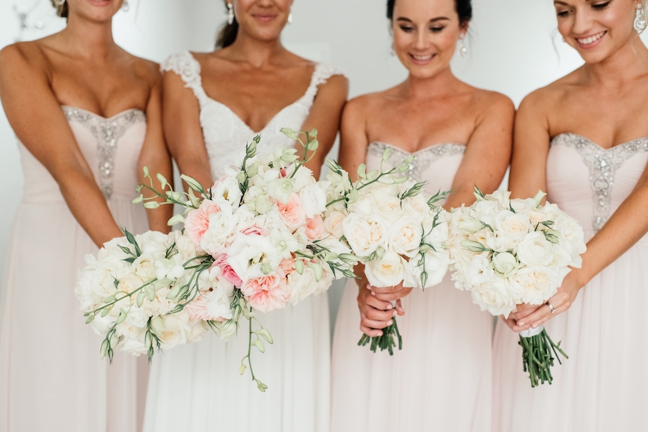 Embellished Blush Wedding Dresses | Image: Carla Adel