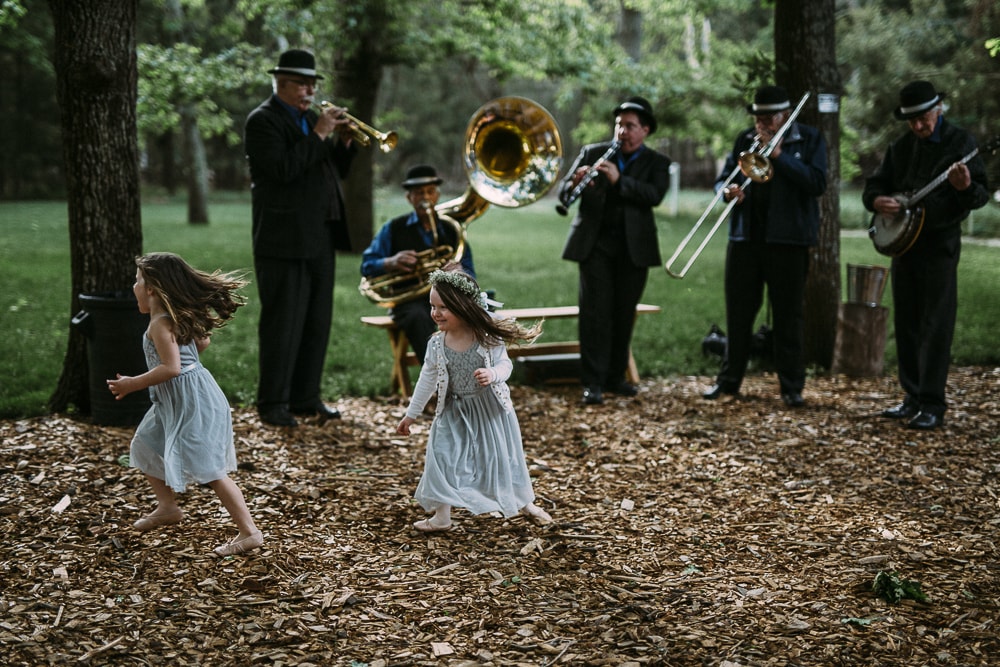 Flower Girls Playing at Reception | Image: Hayley Takes Photos