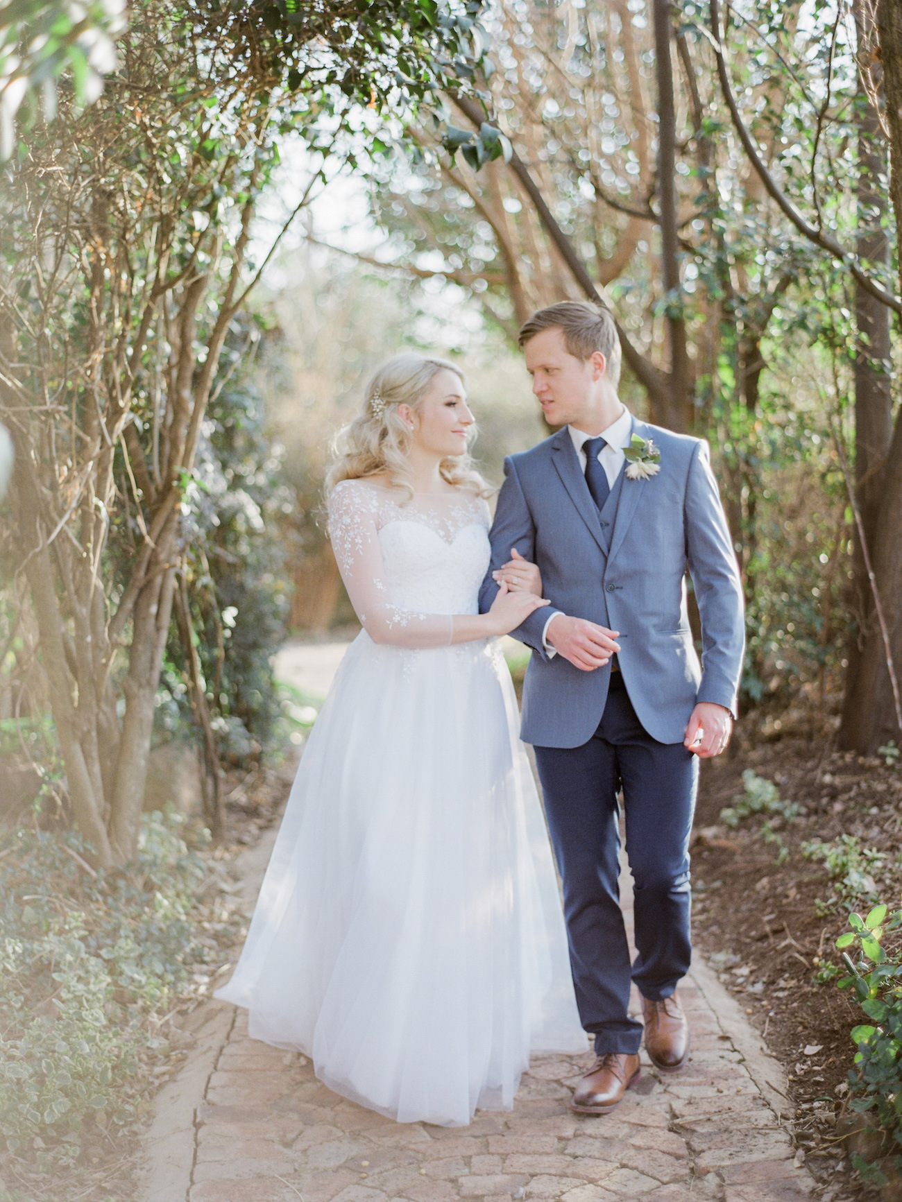 Illusion Neckline Wedding Dress | Image: Rensche Mari