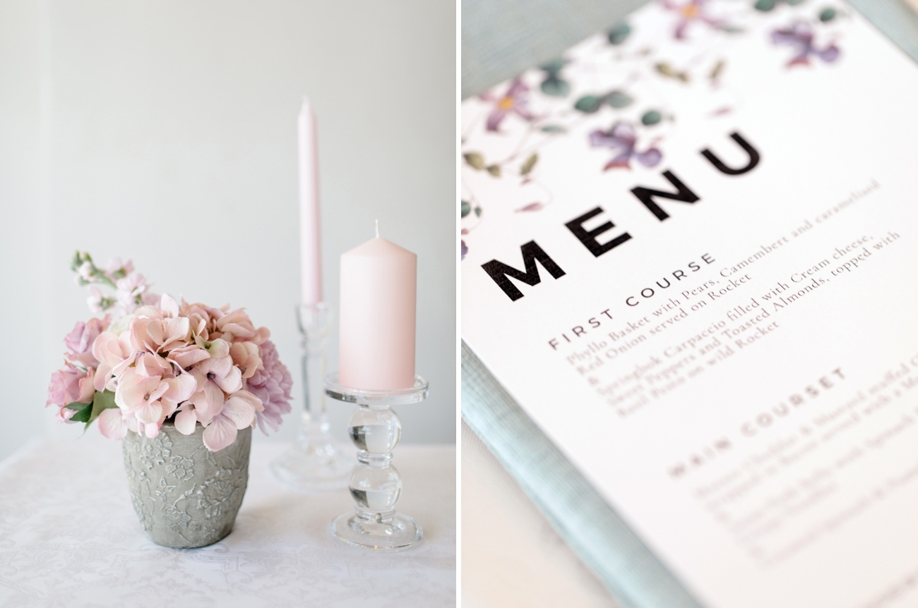 Pink and Purple Pastel Wedding Decor | Image: Rensche Mari