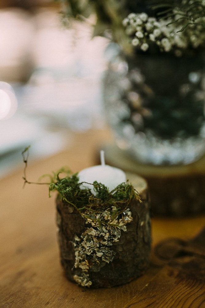 Forest Wedding Votives | Image: Hayley Takes Photos