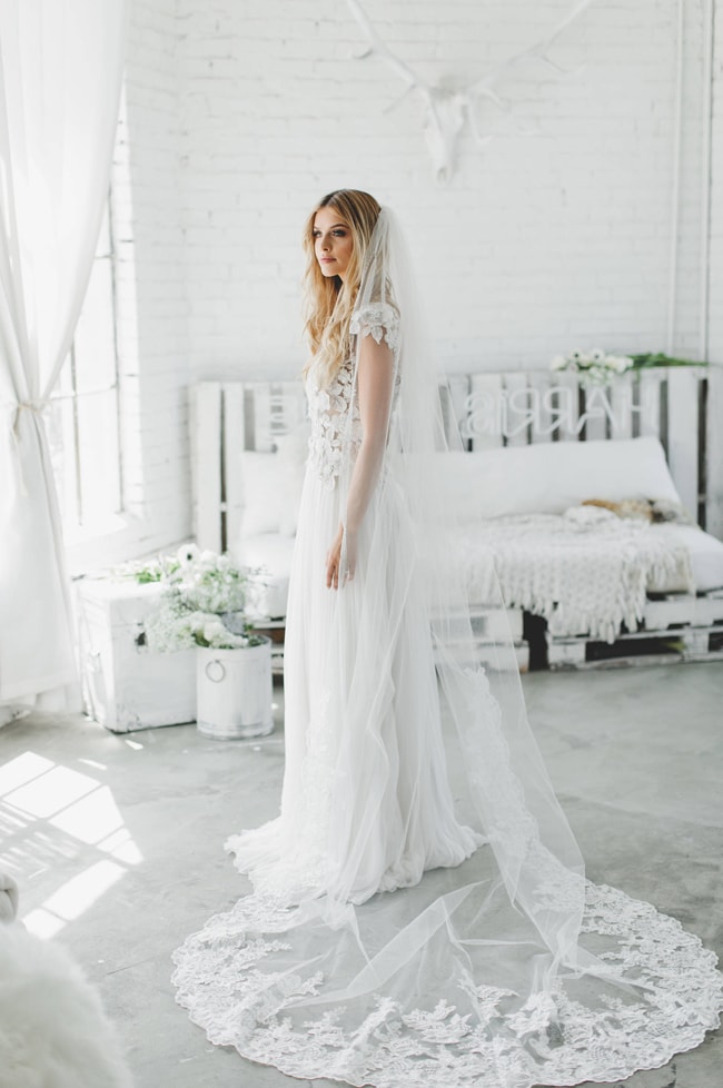 Ultra Long Royal Cathedral Wedding Veil Alana | Eden Luxe Bridal