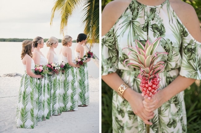 Tropical bridesmaids hot sale dresses