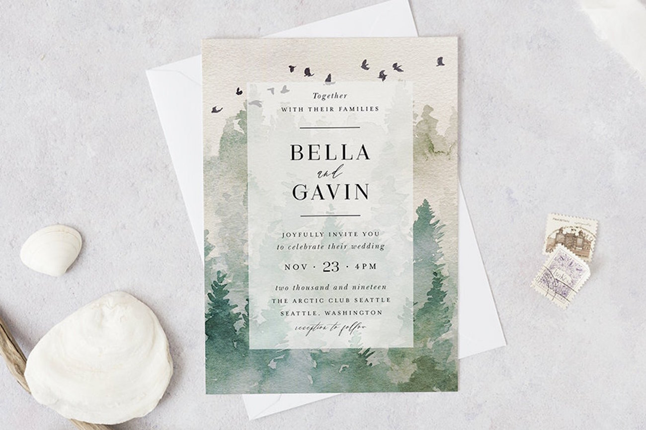 Printable Forest Wedding Invitations