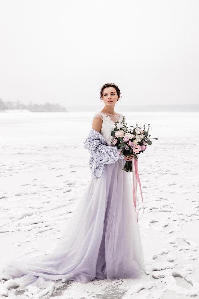 Sleeveless Violet Wedding Dress by Studio Primera