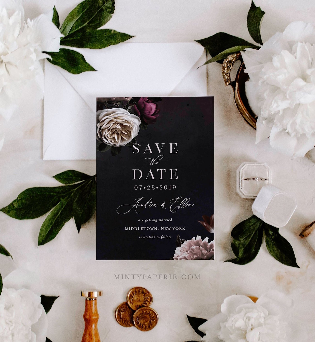 20 Dark And Moody Jewel Tone Bouquets Invitations Southbound Bride