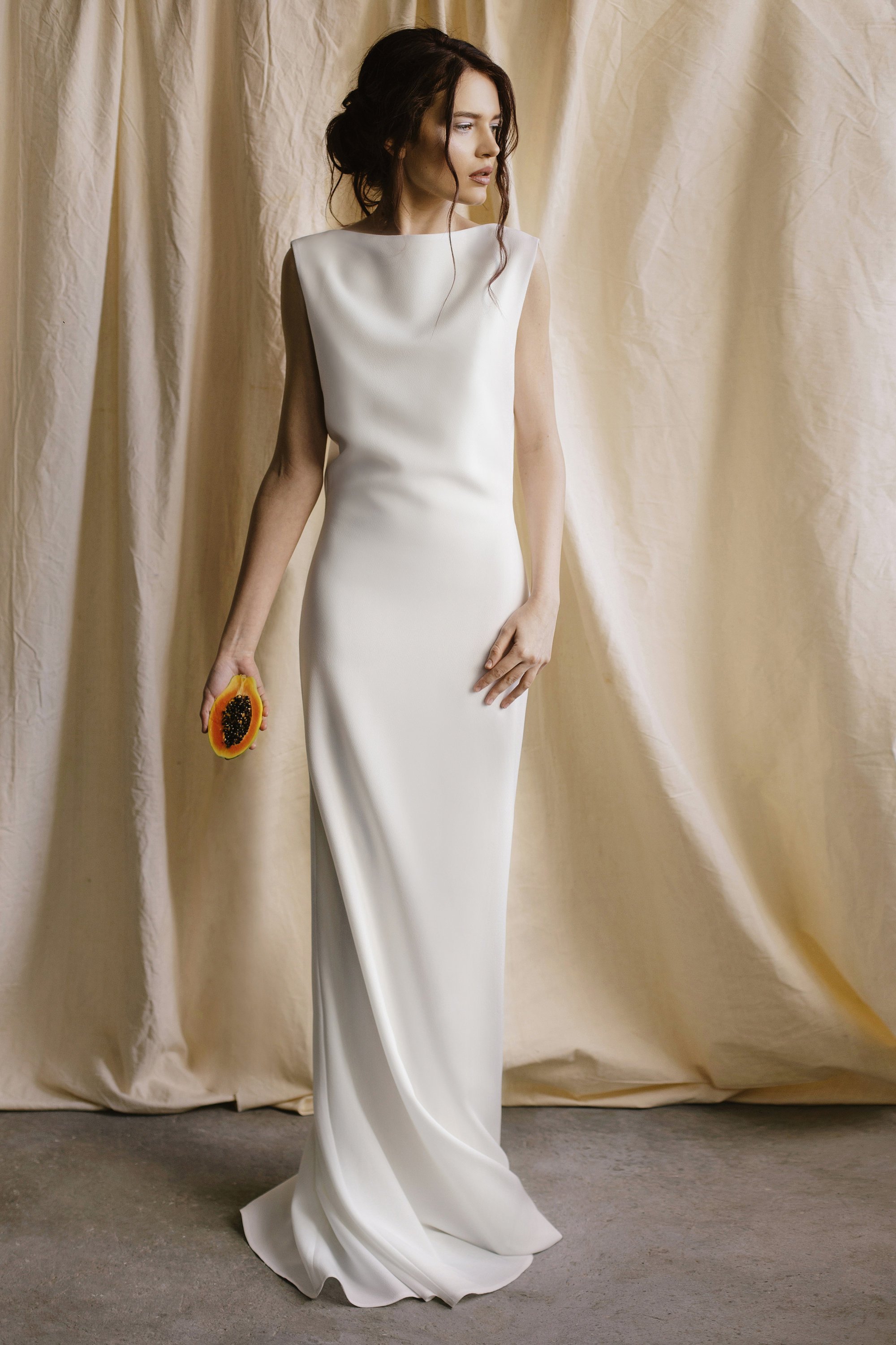 Minimalist wedding clearance dress 2019