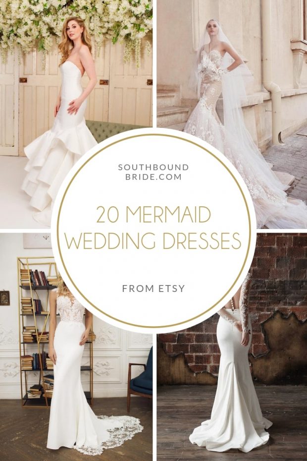 Mermaid Wedding Dresses From Etsy Southbound Bride 3490