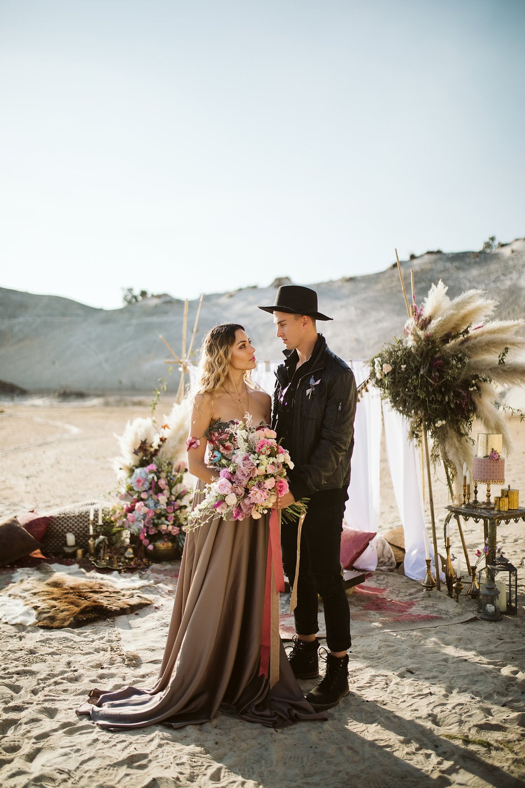 Nomadic Desert Boho Elopement Inspiration by Jessica Notelo Fleur Dita SouthBound Bride