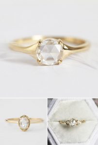 2021 Engagement Ring Trends Rose Cut Diamond Engagement Rings