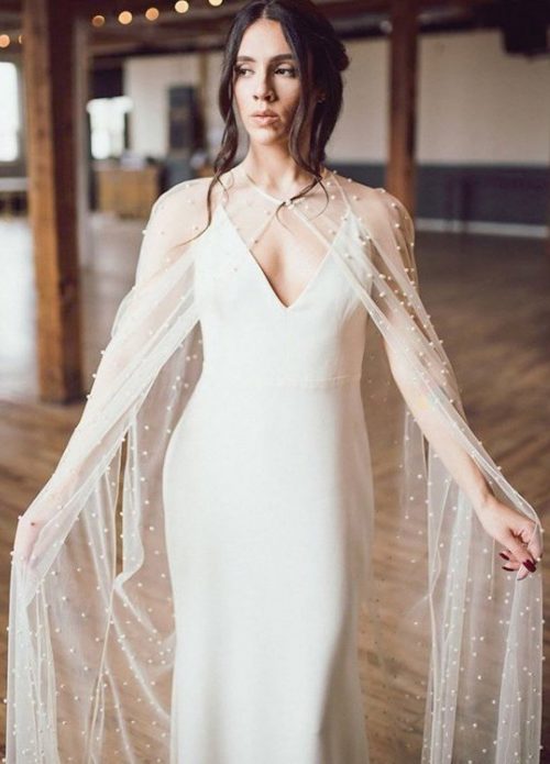 25 Beautiful Pearl Wedding Dresses & Accessories from Etsy