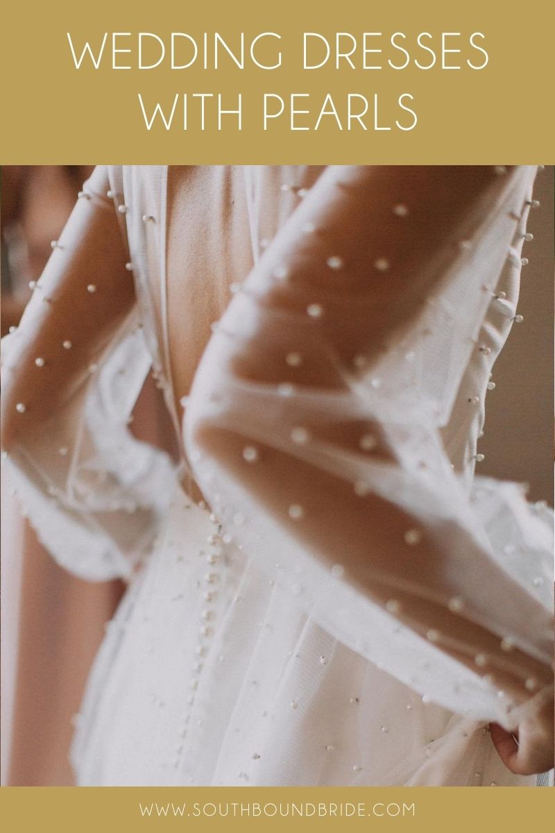 25 Beautiful Pearl Wedding Dresses & Accessories from Etsy | SouthBound Bride
